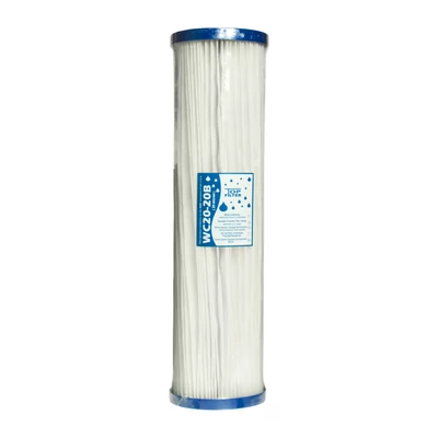 Mosható szűrőbetét Big Blue 20" - 20 mikron, rakott