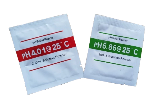 Kalibráló szett digitális PH mérőkhöz pH 4.01 és pH 6.86